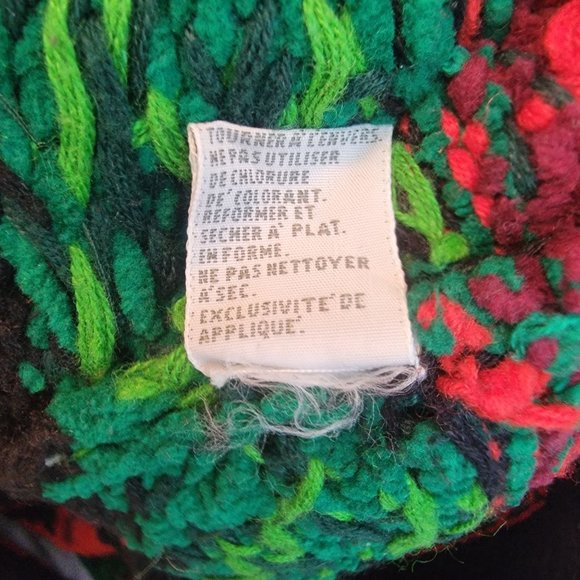 Vintage 1994 Christmas Wreath Ugly Sweater with Real Ornaments Size Medium - Picture 12 of 15